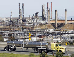 Chevron oil refinery in Richmond, Calif.  